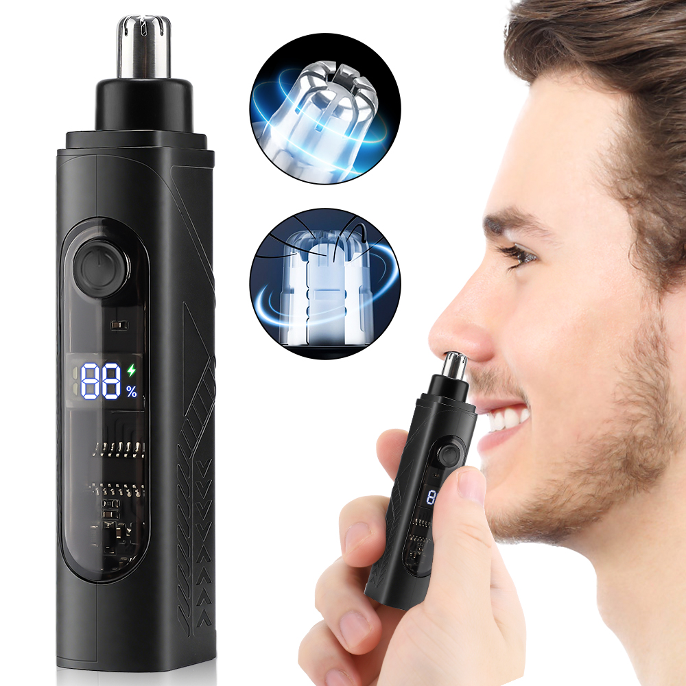 Hair Clipper Professional - ปัตตาเลี่ยนผมจมูกไฟฟ้าแบบชาร์จอัตโนมัติโกนจมูก T Rimmer U Nisex มืออาชีพล้างทําความสะอาดได้ไม่เจ็บปวดจมูกผม