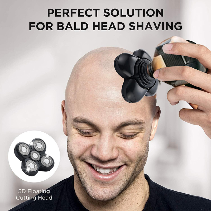 Men'S Grooming Shaver - หัวโกนเปลี่ยนสำหรับเครื่องโกนหนวดไฟฟ้า 5D แบบอิสระ 5 ใบมีดลอยตัว กันน้ำ