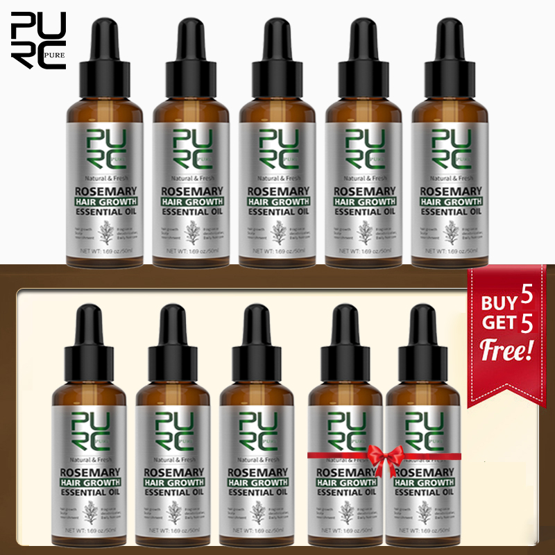 Men'S Grooming Oil - ชุดน้ำมันโรสแมรี่ PURC สำหรับการเจริญเติบโตของเส้นผม รักษาผมร่วง ช่วยให้ผมยาวเร็วขึ้น น้ำมันบำรุงผมขิง
