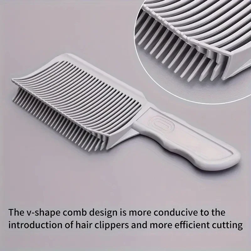 Hair Clipper Professional - หวีตัดผมแบบมืออาชีพสำหรับช่างตัดผม หวีแบนสำหรับตัดผมทรงเฟด ทนความร้อน สำหรับผู้ชาย แปรงสำหรับเฟดผม อุปกรณ์จัดแต่งทรงผมสำหรับร้านเสริมสวย