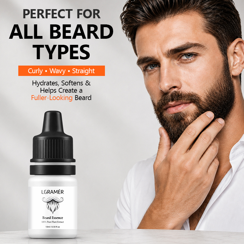 Men'S Grooming Oil - เซรั่มปลูกหนวดเคราสำหรับผู้ชาย บำรุงรูขุมขนบนใบหน้า ลดการหลุดร่วงของหนวดเครา ยาวขึ้น แข็งแรงขึ้น สร้างการดูแลหนวดเคราอย่างเป็นธรรมชาติ