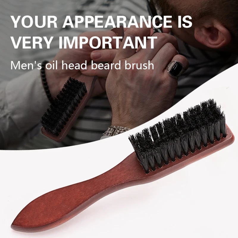 Grooming Men'S Hair - ตัดผมมืออาชีพไม้ Handle Boar Bristle แปรงทําความสะอาดเครานุ่มแปรงทําความสะอาดผู้ชายตัดผมเคราโกนเครื่องมือ