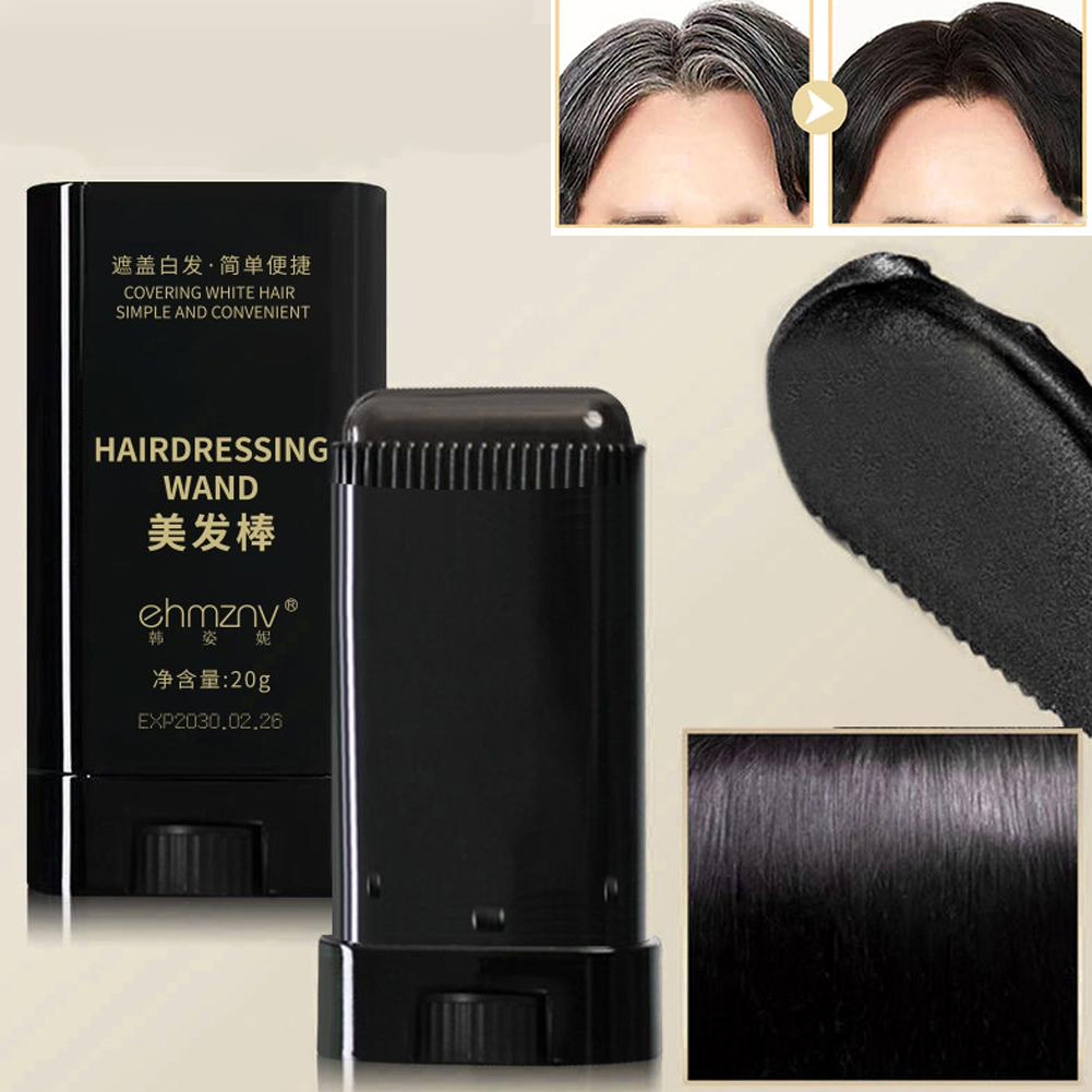 Men'S Grooming Brush - แท่งย้อมผมแบบ 2-in-1 ใช้งานง่าย พกพาสะดวก พร้อมหวีในตัว ปิดผมขาว
