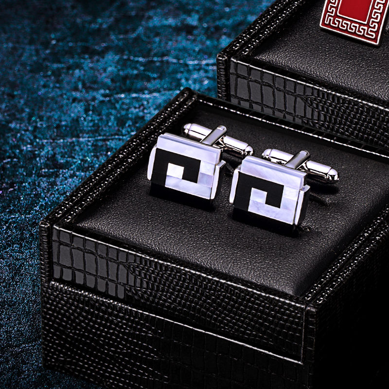 Mens Grooming Brand - KFLK เครื่องประดับเสื้อ cufflink สําหรับบุรุษ Shell cuff