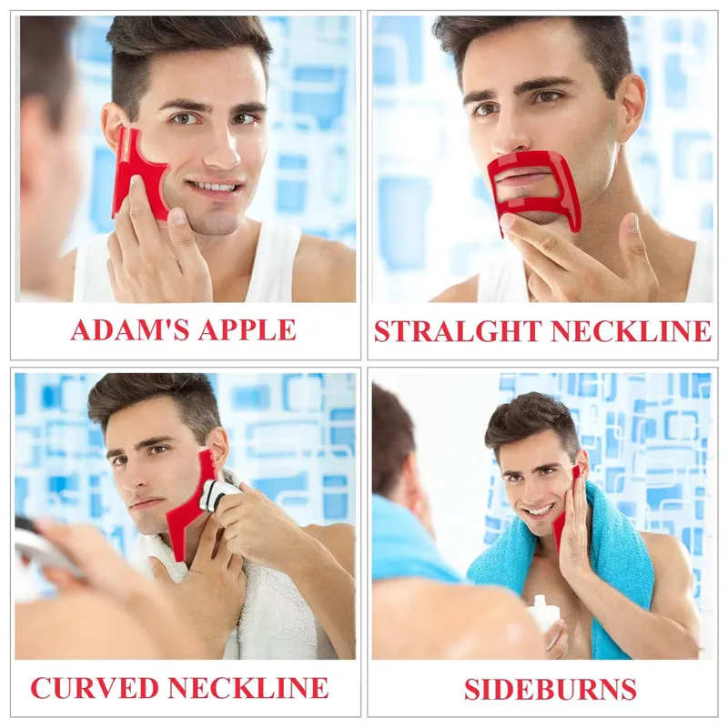 2/4Pcs Men's Beard CombsผมTrim - Men'S Grooming Brush บทวิจารณ์และราคา