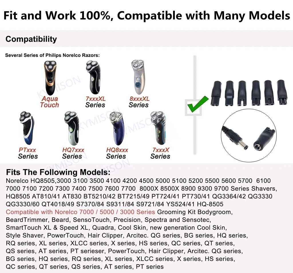 สายชาร์จสำรอง 8 ชิ้น 5V อะแดปเ - Men'S Grooming Shaver บทวิจารณ์และราคา