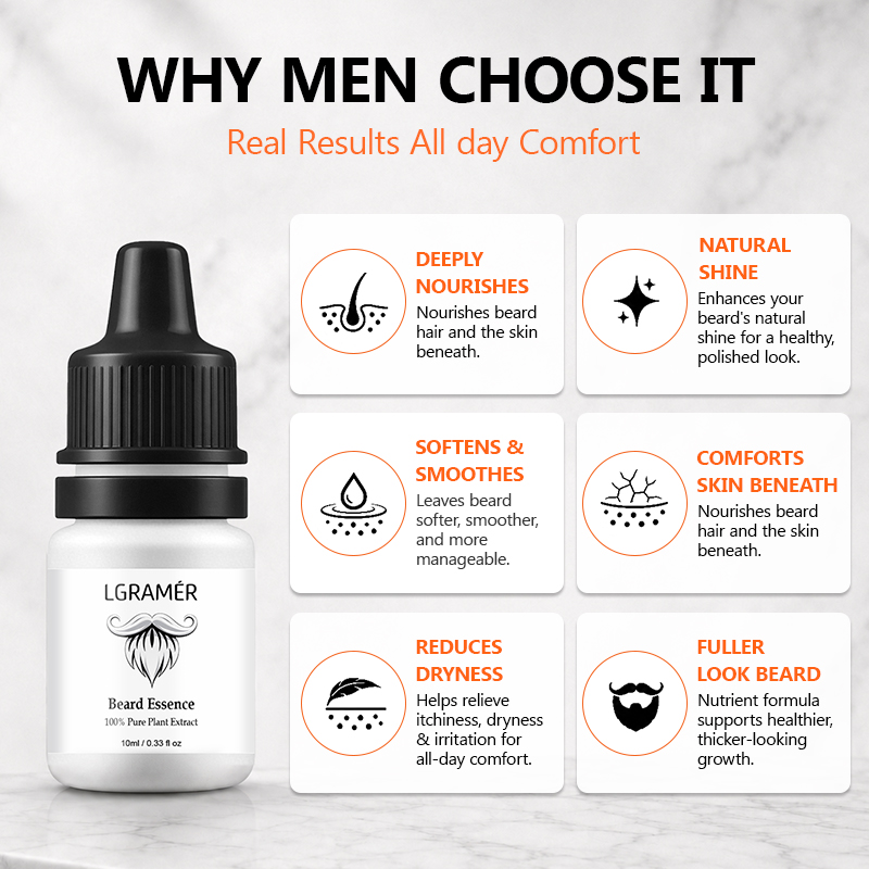 เซรั่มปลูกหนวดเคราสำหรับผู้ชาย - Men'S Grooming Oil บทวิจารณ์และราคา