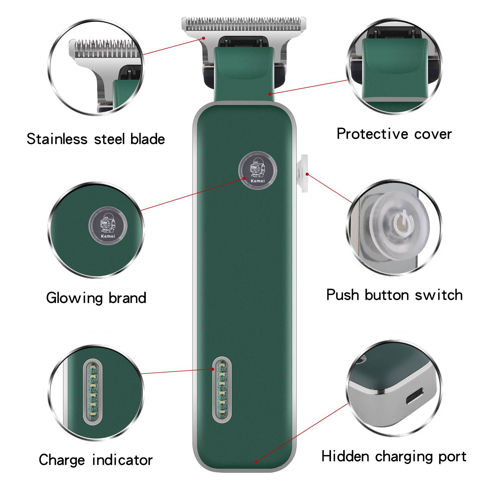 Kemei Professional Hair Clippe - Hair Clipper Professional บทวิจารณ์และราคา