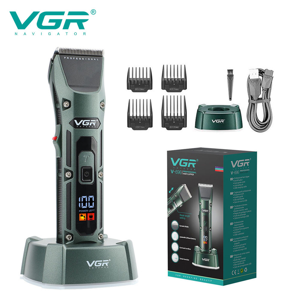 VGR V-696 ใหม่โลหะยอดนิยมSalon - Hair Clipper Professional บทวิจารณ์และราคา